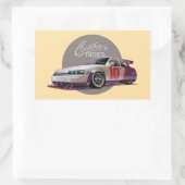 Aangepaste fictie raceauto concept rechthoekige sticker (Tas)