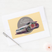 Aangepaste fictie raceauto concept rechthoekige sticker (Envelop)
