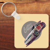 Aangepaste fictie raceauto concept sleutelhanger (Voorkant)