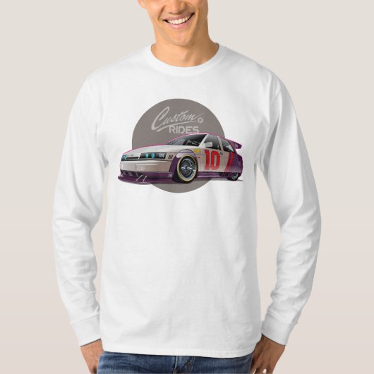 Aangepaste fictie raceauto concept t-shirt (Voorkant)