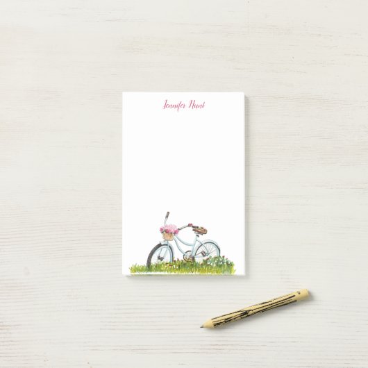 Aangepaste fiets met Notitieblok Post-it® Notes (Op bureau)
