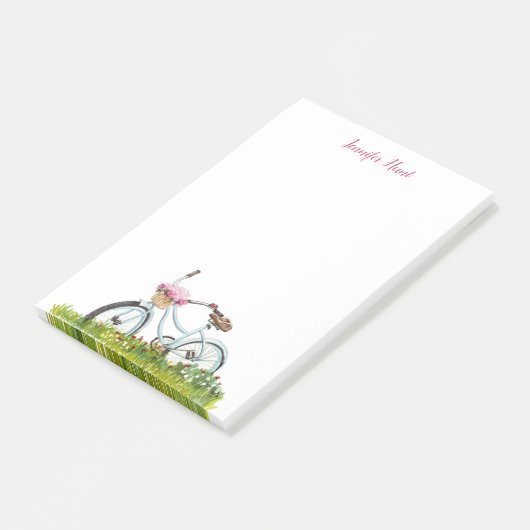 Aangepaste fiets met Notitieblok Post-it® Notes (Schuin)