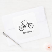 Aangepaste fiets vierkante sticker (Envelop)