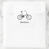 Aangepaste fiets vierkante sticker (Tas)