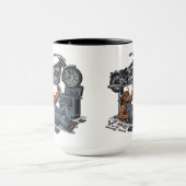 Aangepaste Fiets Winkel Bull Mechanisch Profession Mok (Midden)