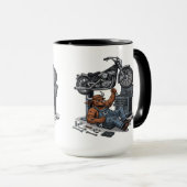 Aangepaste Fiets Winkel Bull Mechanisch Profession Mok (Voorkant rechts)