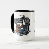 Aangepaste Fiets Winkel Bull Mechanisch Profession Mok (Voorkant links)