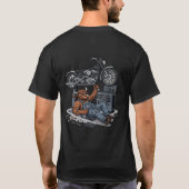 Aangepaste Fiets Winkel Stier Mechanisch Professio T-shirt (Achterkant)