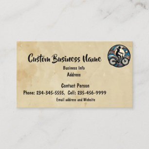 Aangepaste Fietser Fietsfiets Logo Visitekaartje