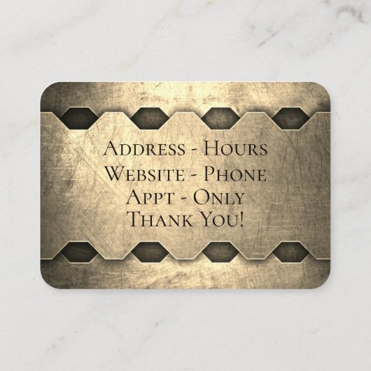 Aangepaste fietswinkel visitekaartje (Achterkant)