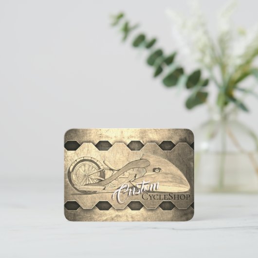 Aangepaste fietswinkel visitekaartje (Staand voorkant)