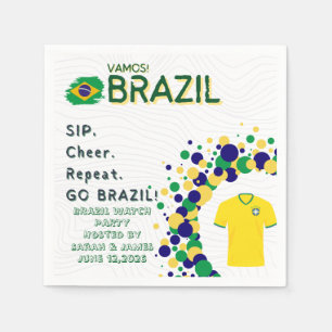 Aangepaste FIFA Wereldbeker Brazilië VAMOS! GA BRA Servet