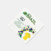 Aangepaste FIFA Wereldbeker Brazilië VAMOS! Servet (Hoek)