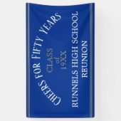 Aangepaste FIFTY YEAR reunion banner (Verticaal)