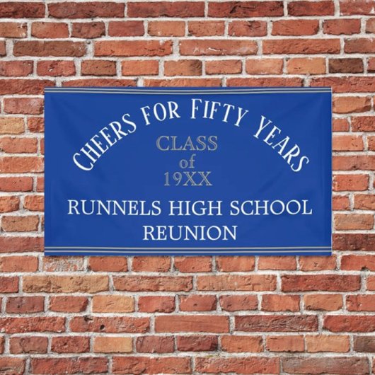 Aangepaste FIFTY YEAR reunion banner