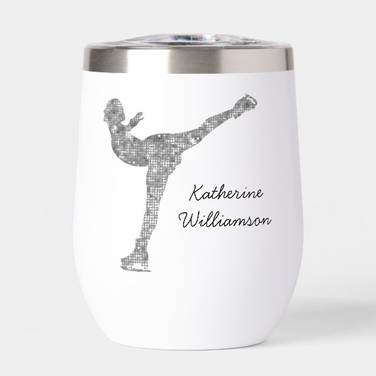 Aangepaste figuur schaatsen schaatsen zilveren shi (Voorkant)