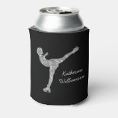 Aangepaste figuur schaatsen schaatsen zilveren shi blikjeskoeler (Blikje Achterkant)