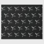 Aangepaste figuur schaatsen schaatsen zilveren shi cadeaupapier (Vlak)