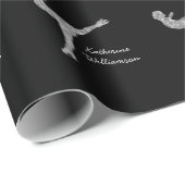 Aangepaste figuur schaatsen schaatsen zilveren shi cadeaupapier (Rol Hoek)