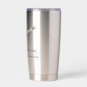 Aangepaste figuur schaatsen schaatsen zilveren shi geïsoleerde drinkbeker (Achterkant)