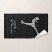 Aangepaste figuur schaatsen schaatsen zilveren shi handdoek (Handdoek)