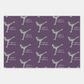 Aangepaste figuur schaatsen schaatsen zilveren shi inpakpapier vel (Voorkant 3)