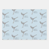 Aangepaste figuur schaatsen schaatsen zilveren shi inpakpapier vel (Voorkant 2)