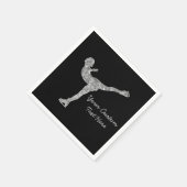 Aangepaste figuur schaatsen schaatsen zilveren shi servet (Hoek)