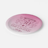 Aangepaste Fijne 30ste verjaardag Papieren Bordje (Gekanteld)