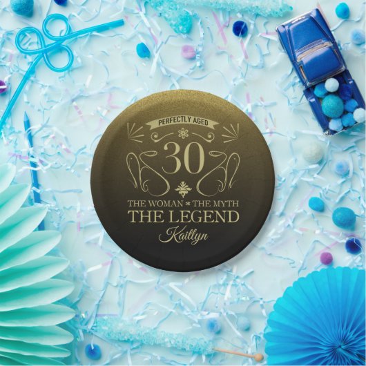 Aangepaste Fijne 30ste verjaardag Papieren Bordje (Feest)