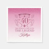 Aangepaste Fijne 40ste verjaardag Servet (Voorkant)
