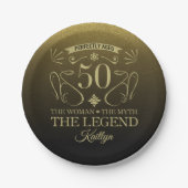 Aangepaste Fijne 50ste verjaardag Papieren Bordje (Voorkant)