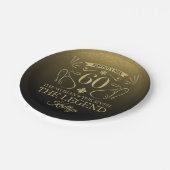 Aangepaste Fijne 60ste verjaardag Papieren Bordje (Gekanteld)