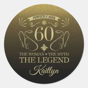 Aangepaste Fijne 60ste verjaardag Ronde Sticker