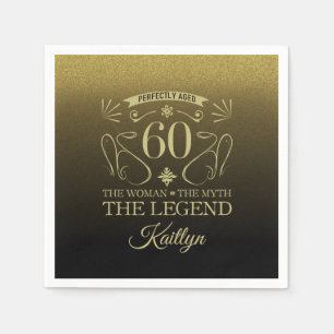 Aangepaste Fijne 60ste verjaardag Servet