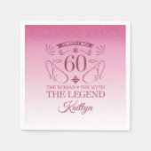 Aangepaste Fijne 60ste verjaardag Servet (Voorkant)