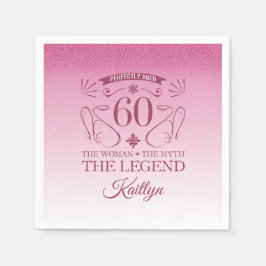 Aangepaste Fijne 60ste verjaardag Servet