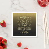 Aangepaste fijne 80e verjaardag servet (Insitu)