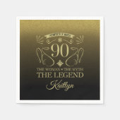 Aangepaste fijne 90e verjaardag servet (Voorkant)