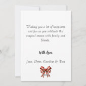 Aangepaste fijne feestdagen leuk geruit rood groen feestdagenkaart (Achterkant)