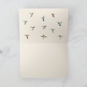 Aangepaste Fijne Pensioenvlucht Hummingvogels Kaar Kaart (Binnen)