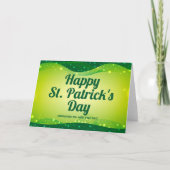 Aangepaste fijne St. Patrick's Dag Cute Groene Gli Feestdagen Kaart (Voorkant)