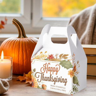 Aangepaste fijne Thanksgiving-bladeren Zakelijke F Bedankdoosjes