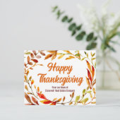 Aangepaste fijne Thanksgiving herfstbladeren bedri Briefkaart (Staand voorkant)