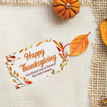 Aangepaste fijne Thanksgiving herfstbladeren zakel