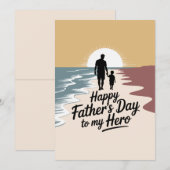 Aangepaste “Fijne Vaderdag voor mijn Held” kaart | (Voorkant / Achterkant)