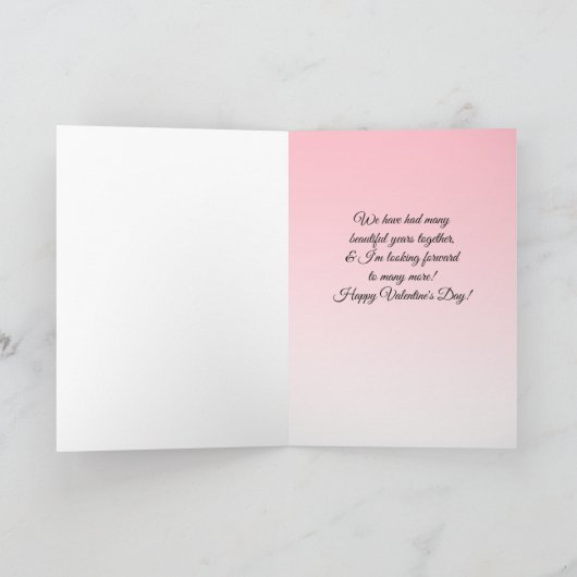 Aangepaste Fijne Valentijnsdag en nu foto's Kaart (Binnen)