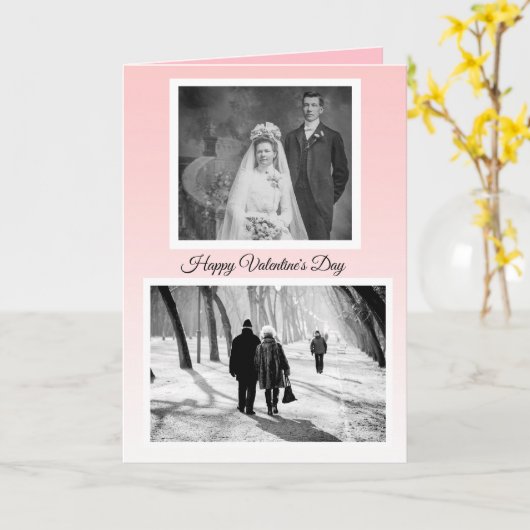 Aangepaste Fijne Valentijnsdag en nu foto's Kaart (Gele Bloem)