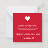 Aangepaste Fijne Valentijnsdag op mijn vriendenkaa Notitiekaartje (Voorkant)