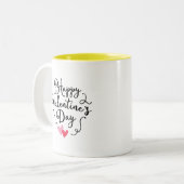 Aangepaste Fijne Valentijnsdag Tweekleurige Koffiemok (Voorkant links)